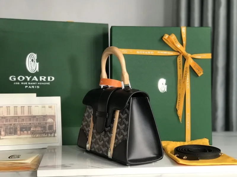 Goyard Black Top Handle Bag 369 - Image 3