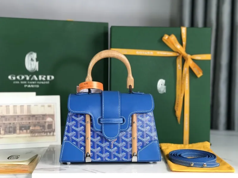 Goyard Blue Top Handle Bag