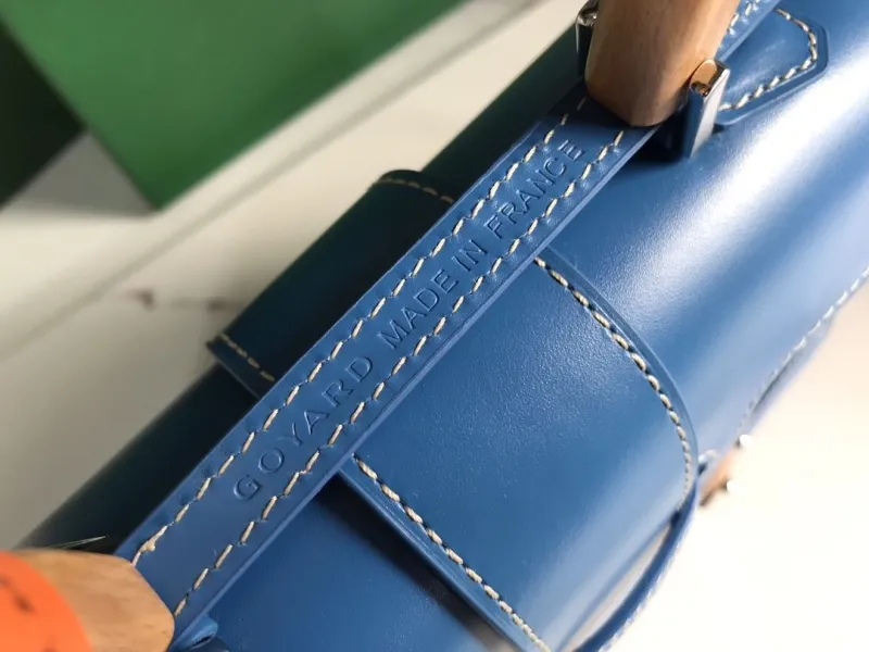 Goyard Blue Top Handle Bag - Image 8