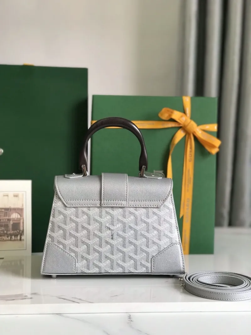 Goyard Silver Top Handle Crossbody Bag - Image 3