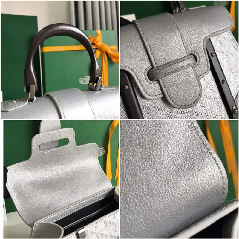 Goyard Silver Top Handle Crossbody Bag - Image 9