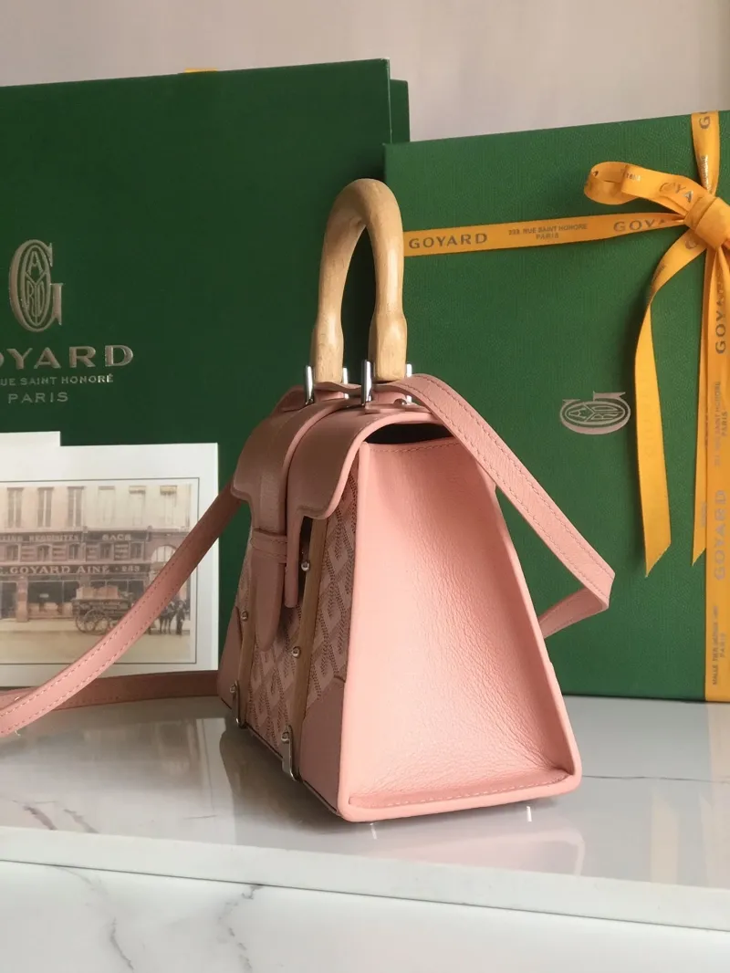 Alternative view of Goyard Pink Top Handle Crossbody Bag 373