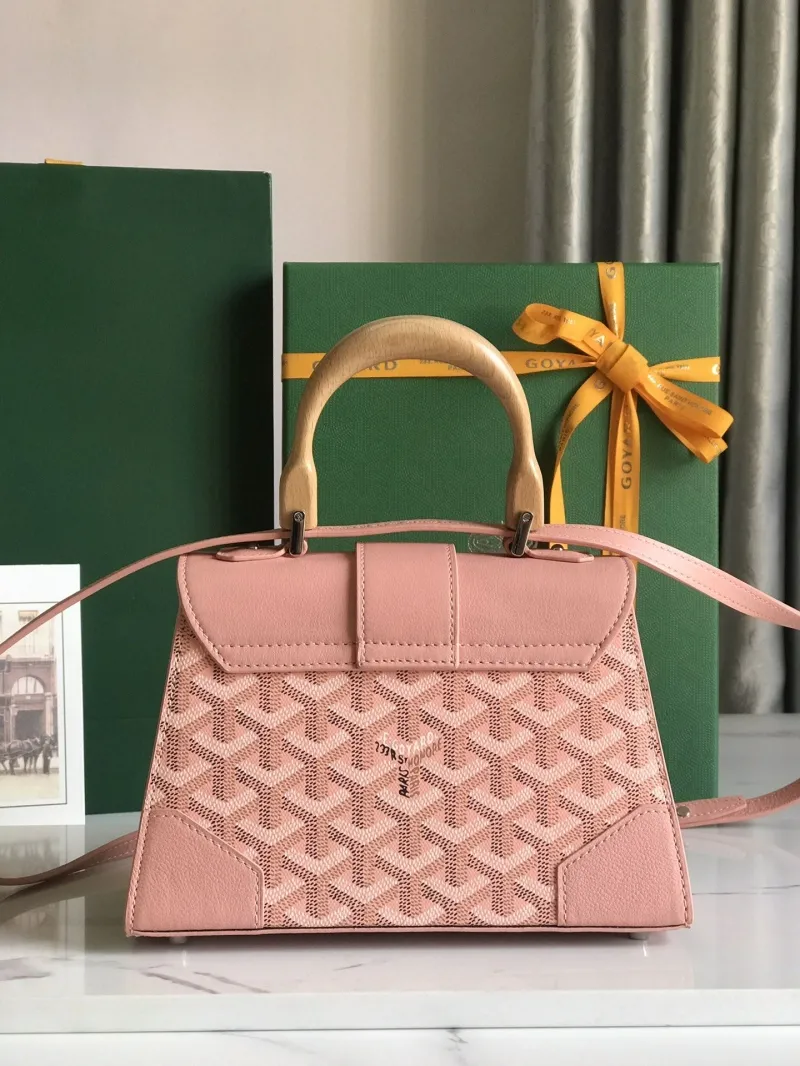 Goyard Pink Top Handle Crossbody Bag 373 - Image 3