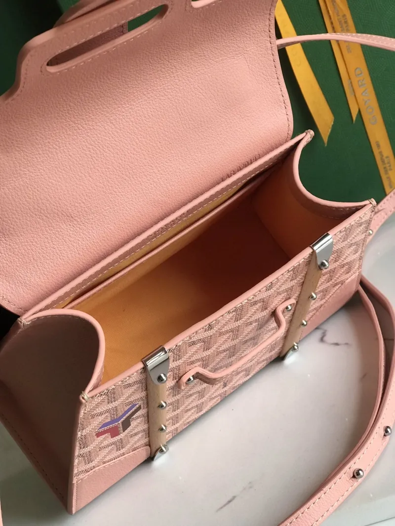 Goyard Pink Top Handle Crossbody Bag 373 - Image 8