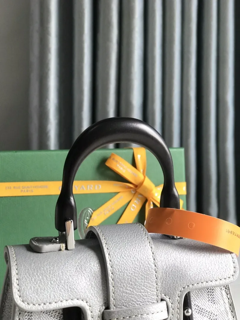 Goyard Gray Mini Top Handle Bag 376 - Image 5