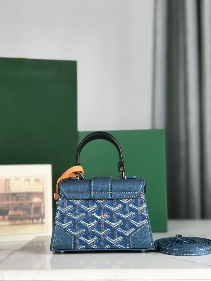 Alternative view of Goyard Blue Mini Top Handle Crossbody Bag