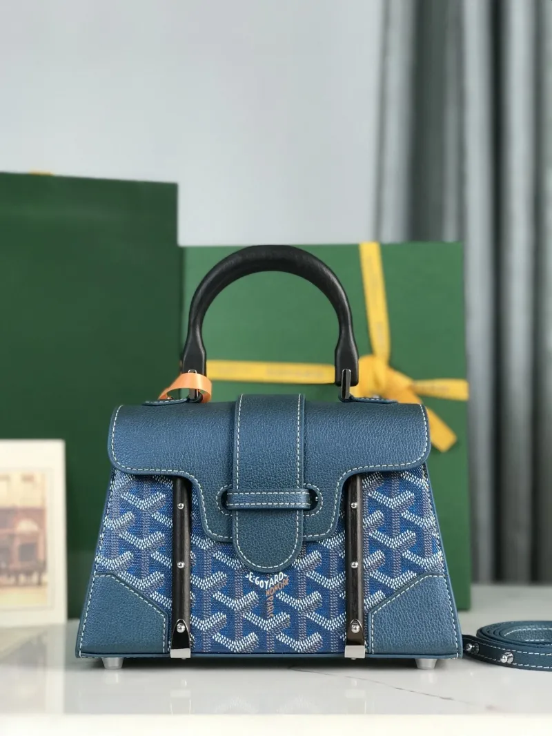 Goyard Blue Top Handle Bag 382
