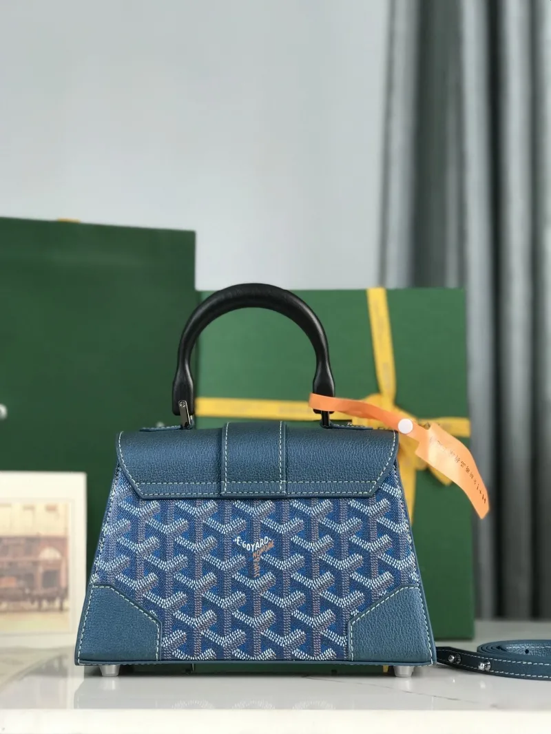Alternative view of Goyard Blue Top Handle Bag 382