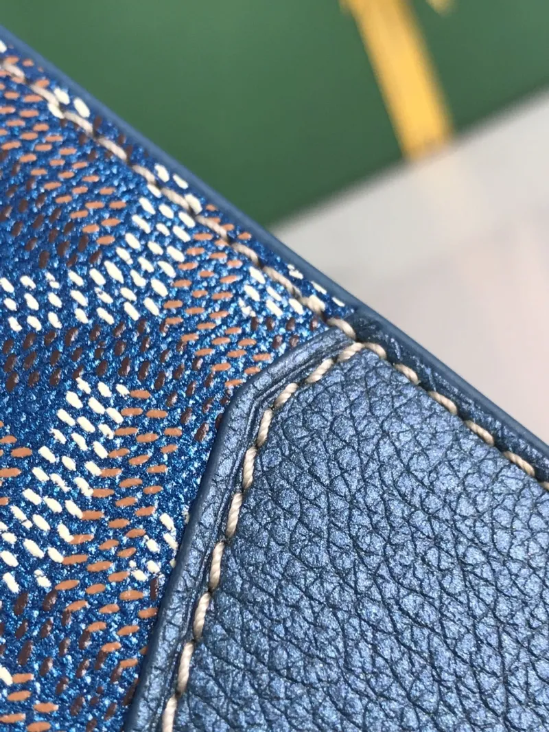 Goyard Blue Top Handle Bag 382 - Image 8