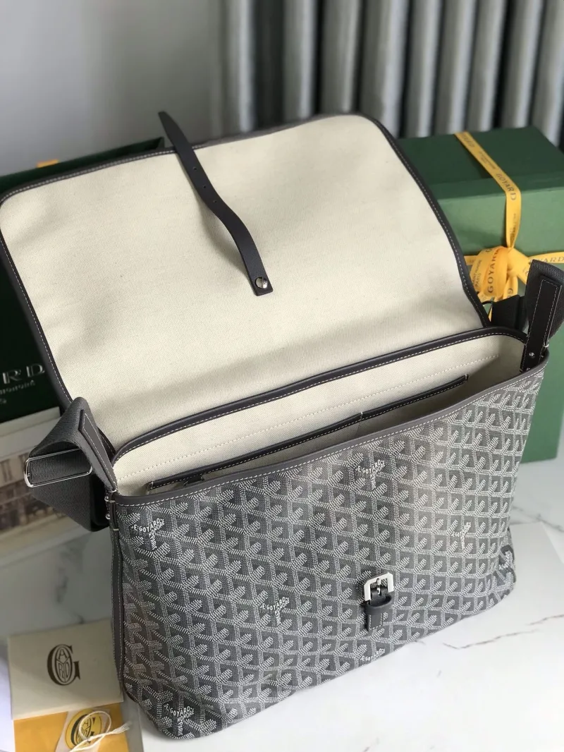 Goyard Gray Messenger Bag 386 - Image 8
