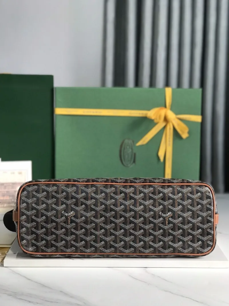 Goyard Black Tan Messenger Bag 388 - Image 8
