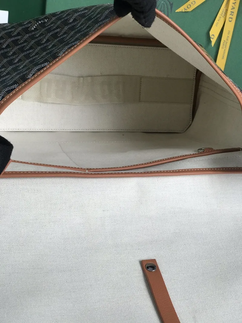 Goyard Black Tan Messenger Bag 388 - Image 9