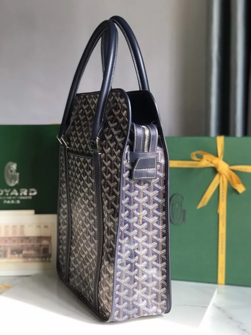 Alternative view of Goyard Navy Vertical Tote Bag 389