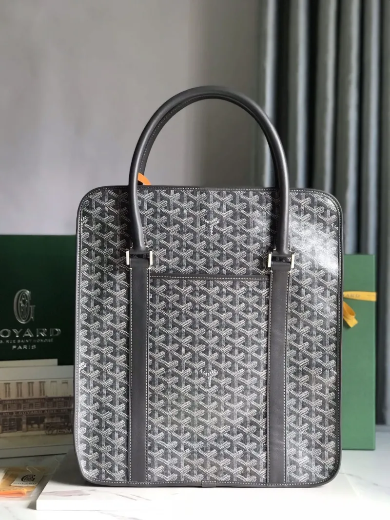 Goyard Dark Gray Top Handle Tote Bag 390