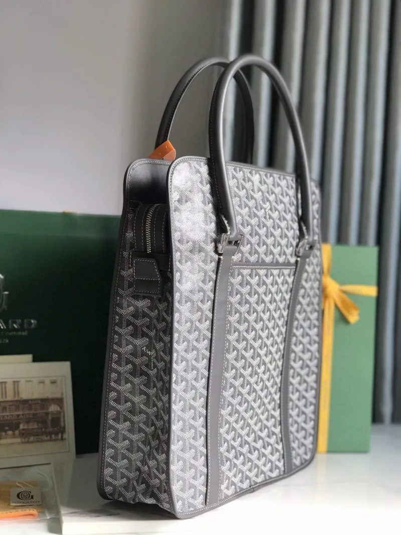 Alternative view of Goyard Dark Gray Top Handle Tote Bag 390