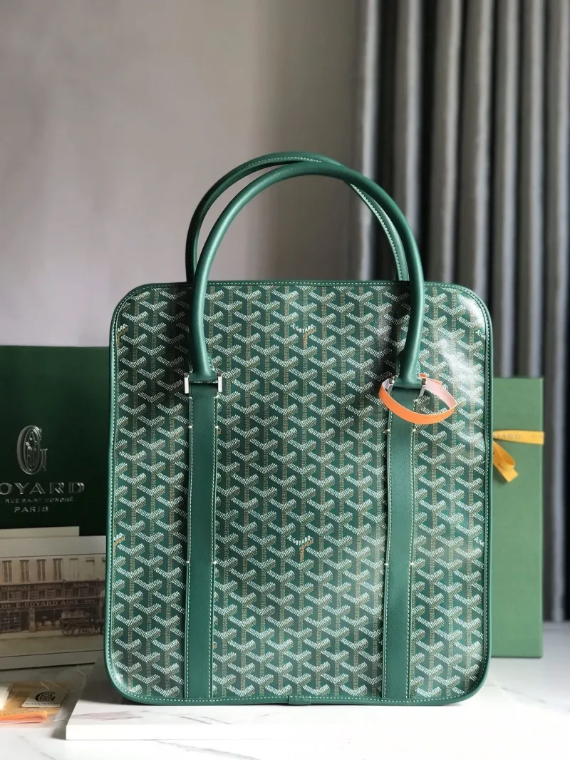 Goyard Green Top Handle Tote Bag 391 - Image 3