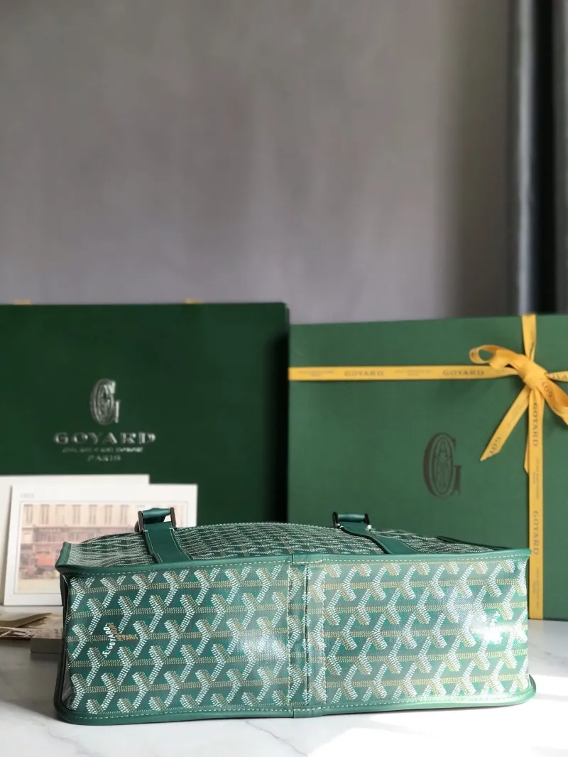 Goyard Green Top Handle Tote Bag 391 - Image 4