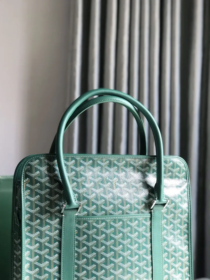 Goyard Green Top Handle Tote Bag 391 - Image 6
