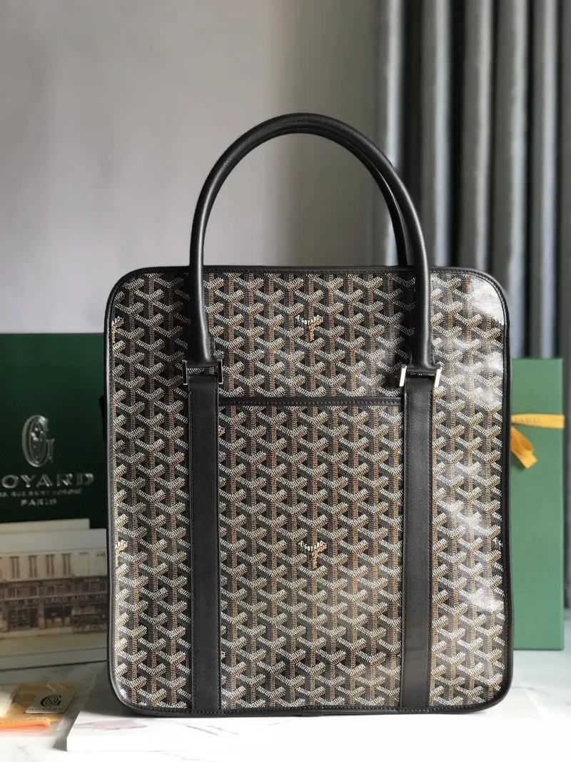 Goyard 393 Black Top Handle Tote Bag