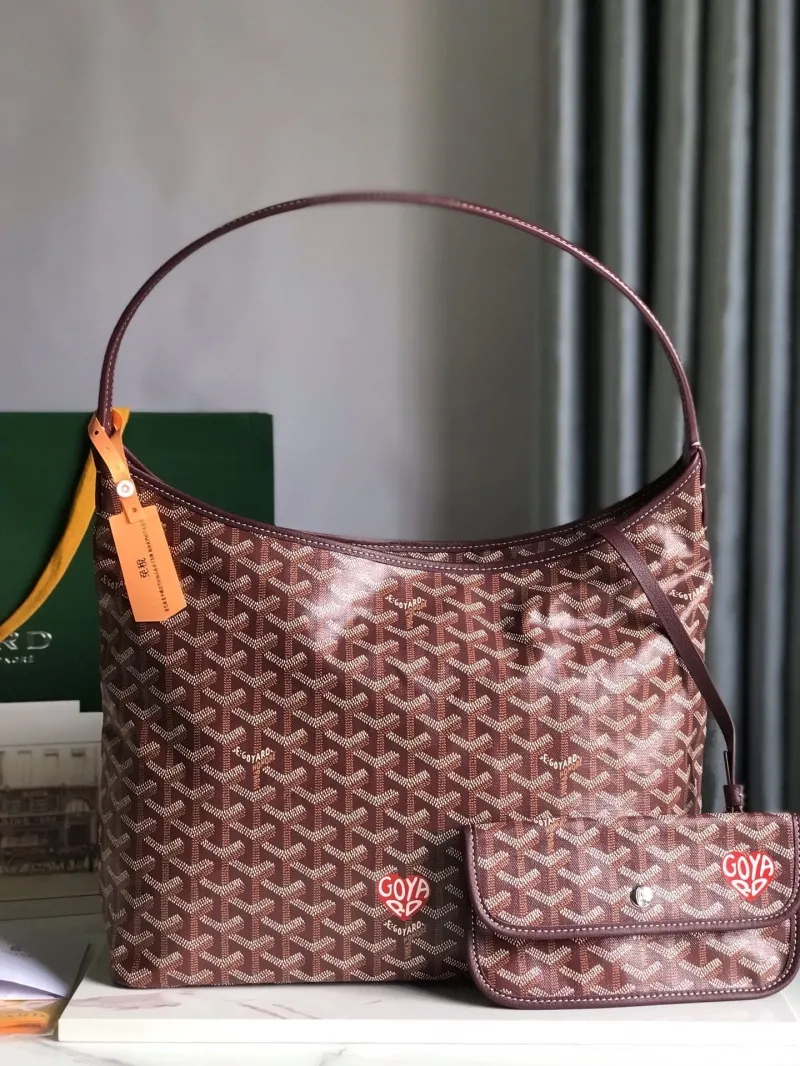 Goyard Brown Hobo Shoulder Bag with Pouch