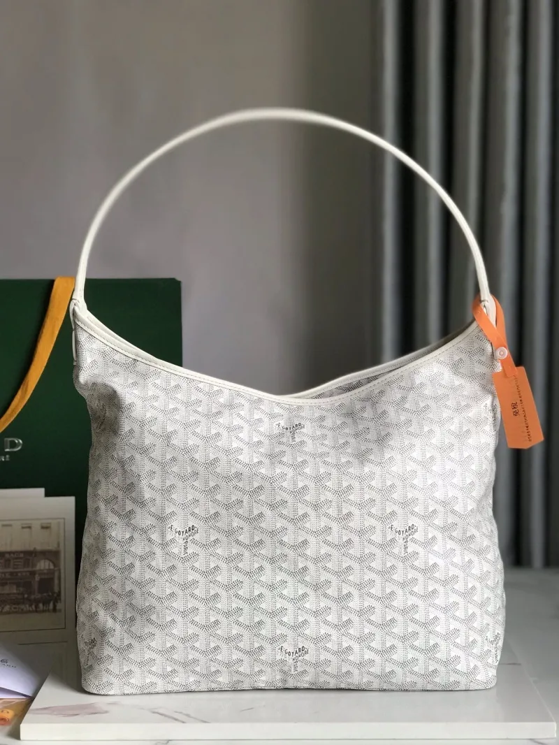 Goyard White Hobo Shoulder Bag with Pouch 401 - Image 3