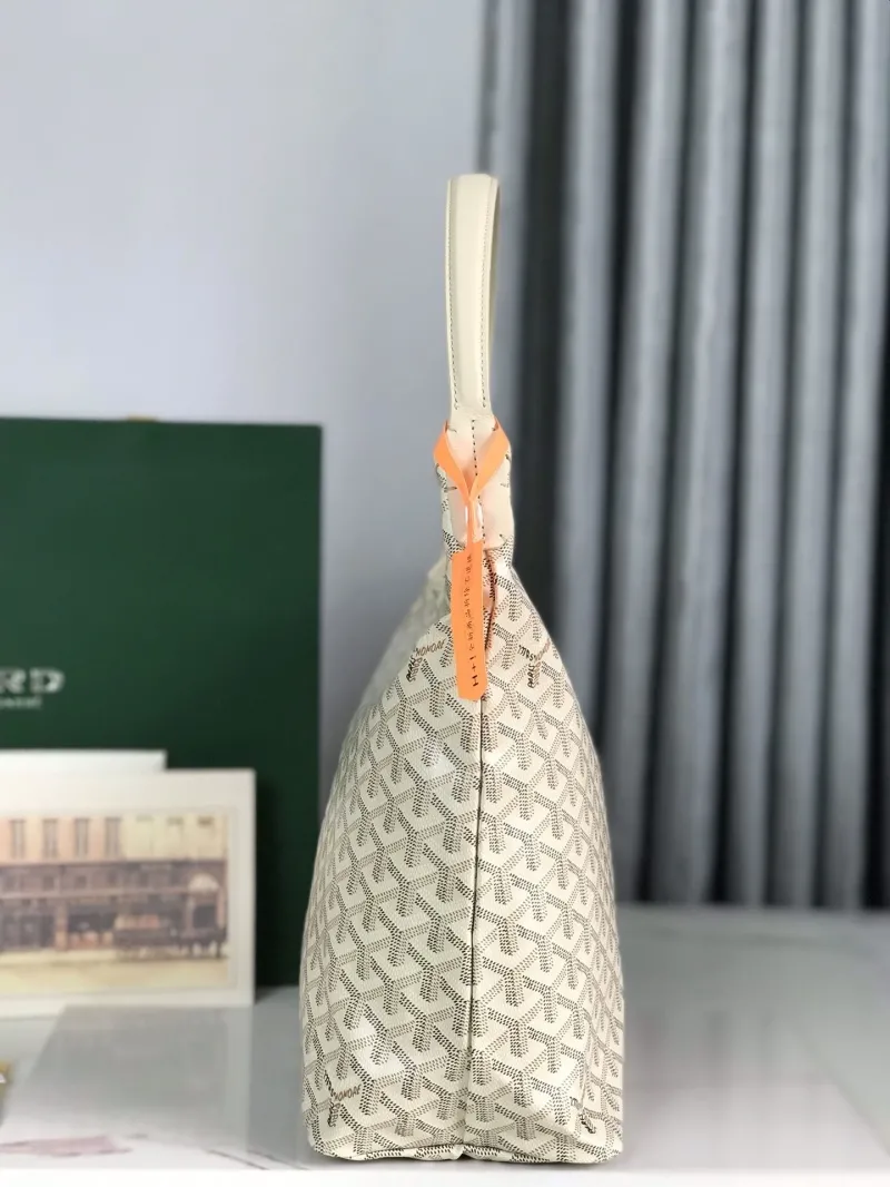Alternative view of Goyard Cream Top Handle Hobo Bag 402