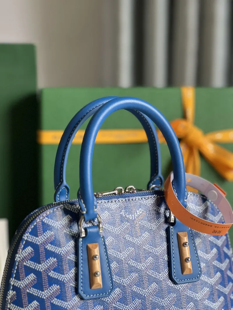 Goyard Blue Top Handle Bag 406 - Image 3