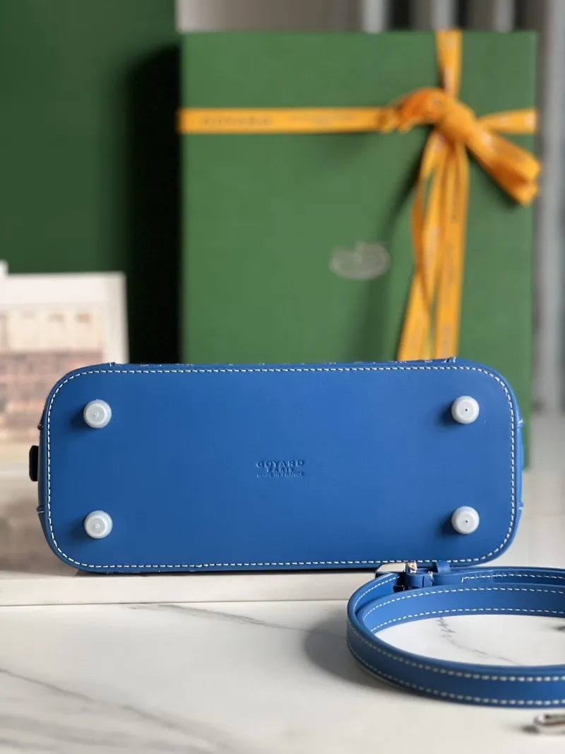 Goyard Blue Top Handle Bag 406 - Image 4
