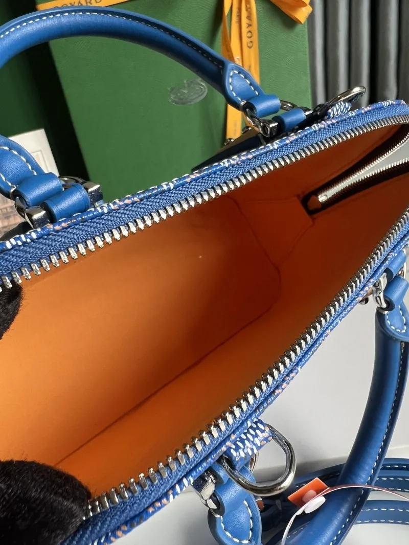 Goyard Blue Top Handle Bag 406 - Image 6
