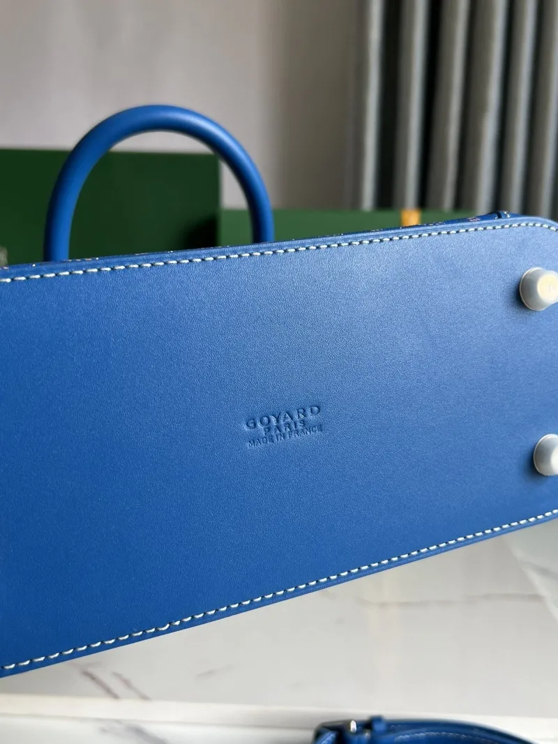 Goyard Blue Top Handle Bag 406 - Image 9