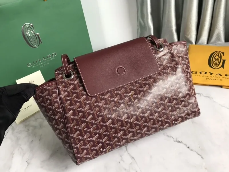 Goyard Burgundy Top Handle Shoulder Bag 409 - Image 5