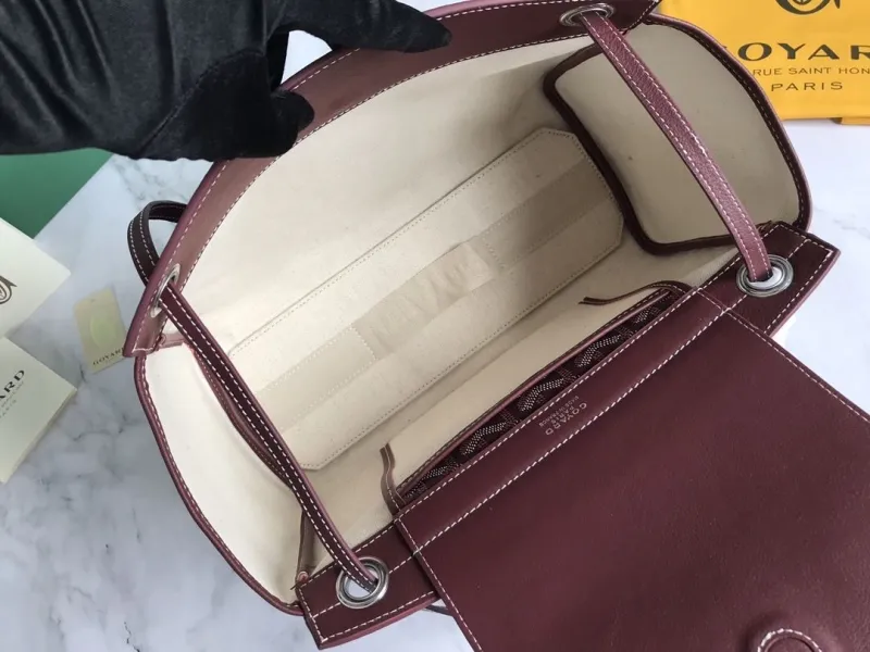 Goyard Burgundy Top Handle Shoulder Bag 409 - Image 7