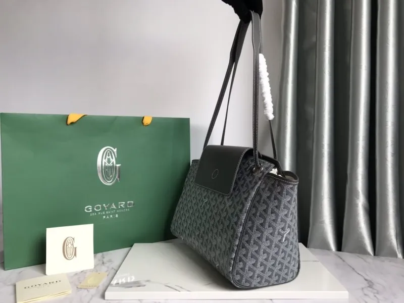 Alternative view of Goyard Gray Top Handle Tote Bag 410
