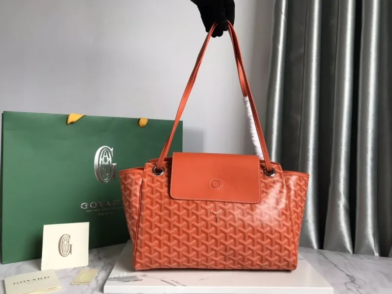 Goyard Orange Top Handle Tote Bag 414