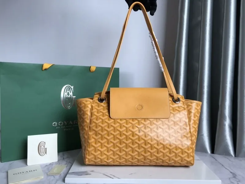 Goyard Yellow Top Handle Tote Bag 416