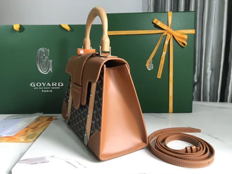 Alternative view of Goyard Black Brown Top Handle Bag