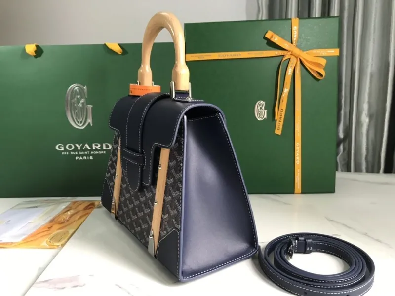 Alternative view of Goyard Navy Blue Top Handle Bag 422