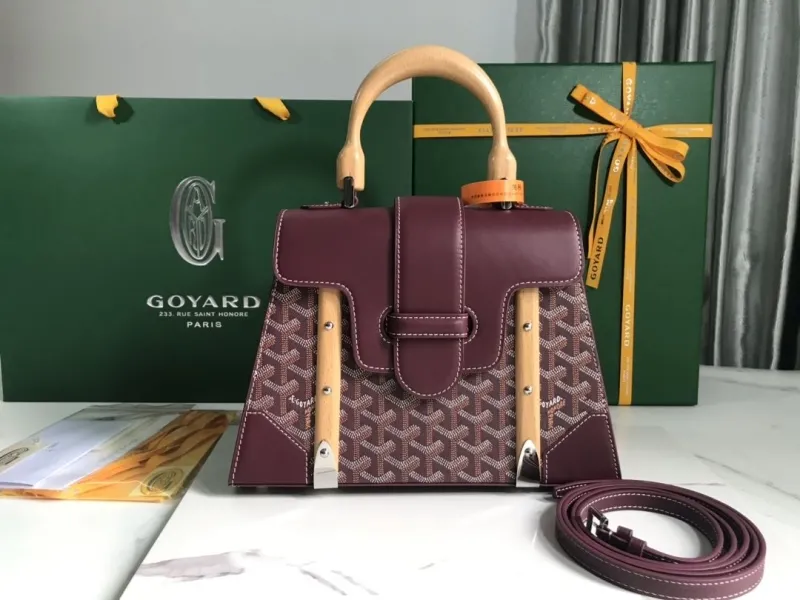 Goyard Burgundy Top Handle Handbag