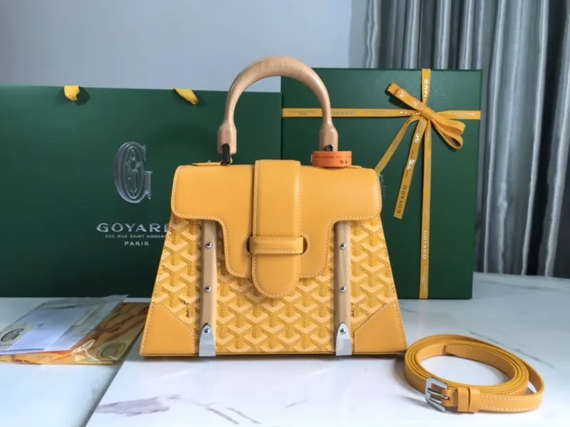 Goyard Yellow Top Handle Bag 426