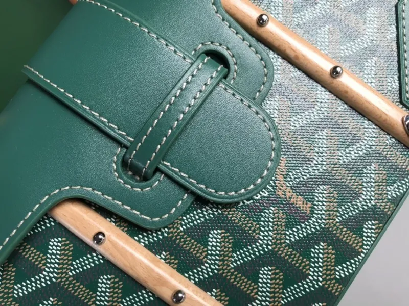Goyard Green Top Handle Bag 437 - Image 5