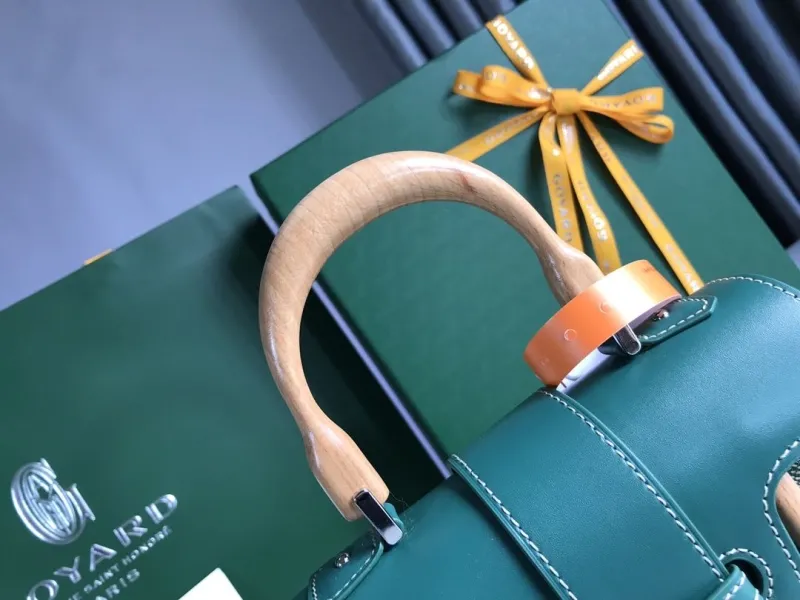 Goyard Green Top Handle Bag 437 - Image 6