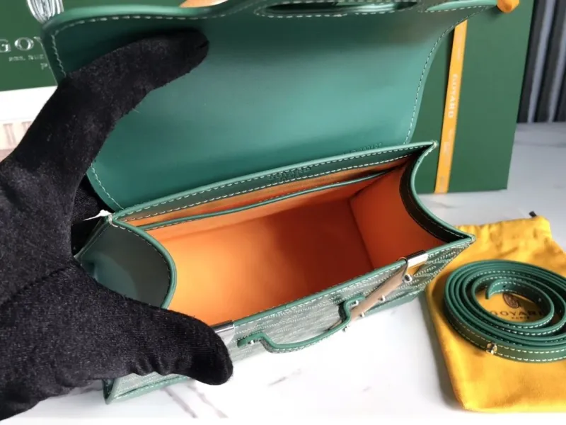 Goyard Green Top Handle Bag 437 - Image 7