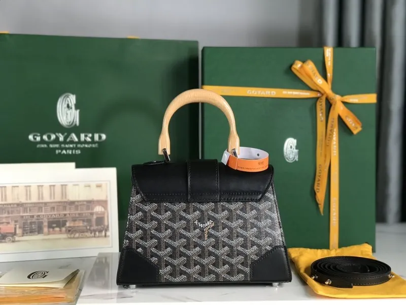 Goyard Black Top Handle Handbag 439 - Image 4