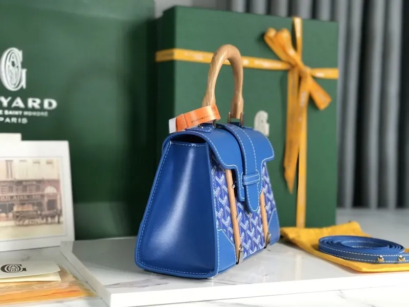 Alternative view of Goyard Blue Top Handle Bag 440