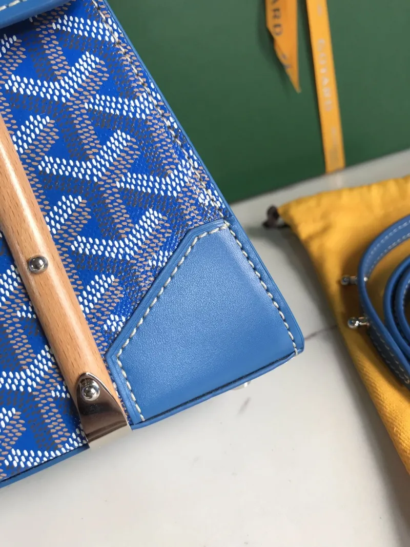 Goyard Blue Top Handle Bag 440 - Image 4