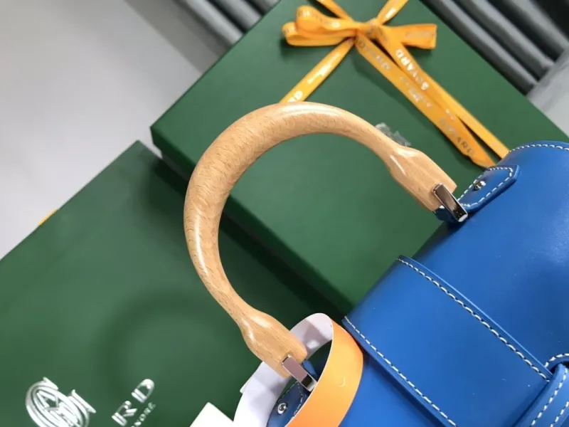 Goyard Blue Top Handle Bag 440 - Image 5