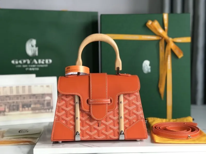 Goyard Orange Top Handle Bag 441