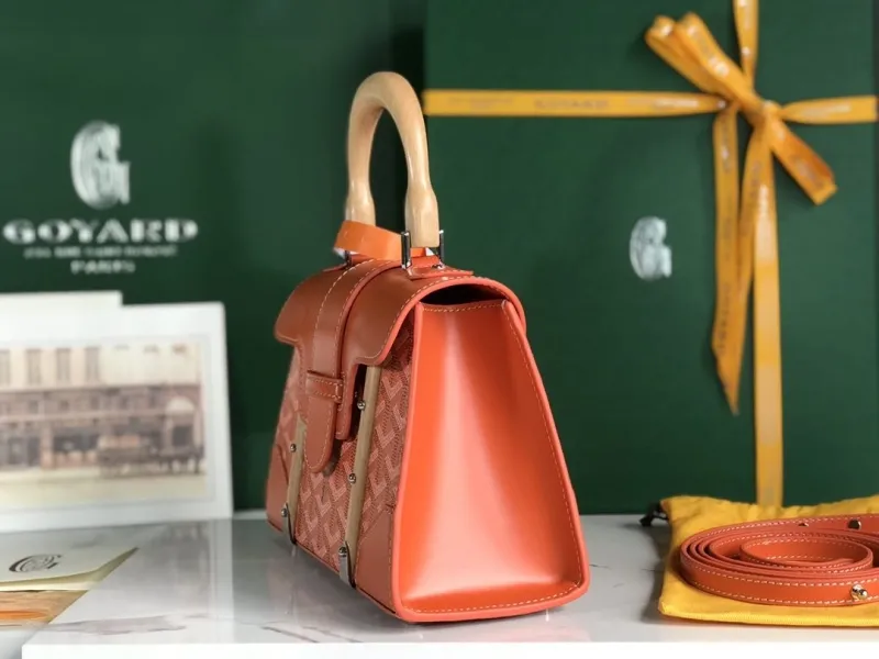 Alternative view of Goyard Orange Top Handle Bag 441