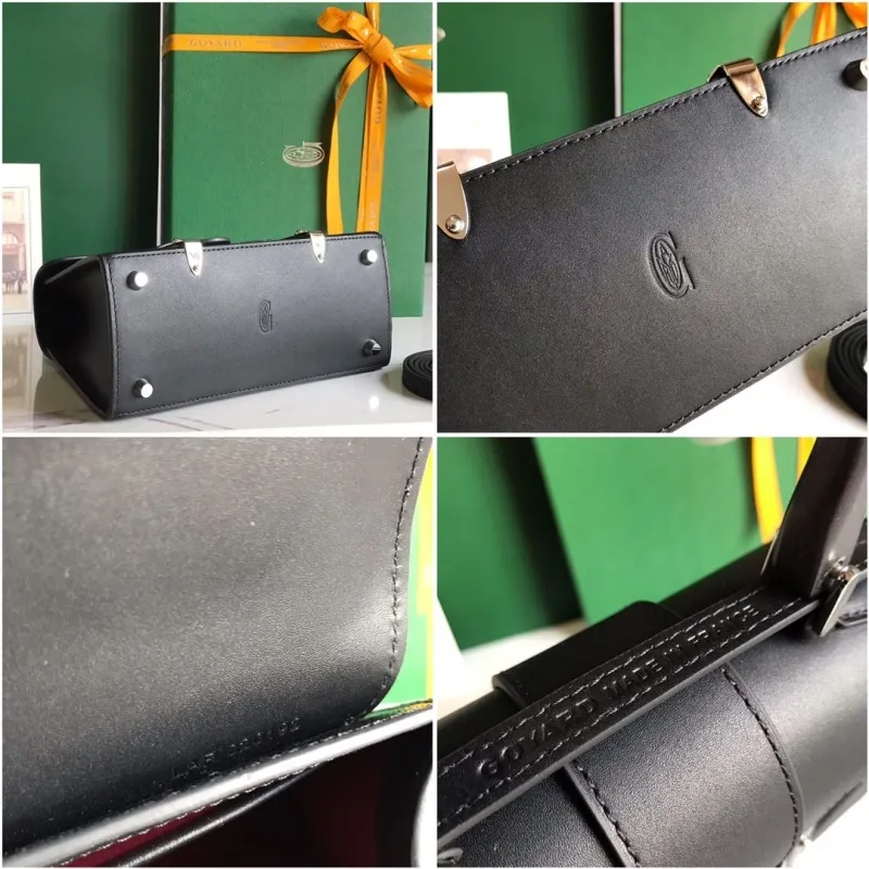 Goyard Black Top Handle Bag 444 - Image 9