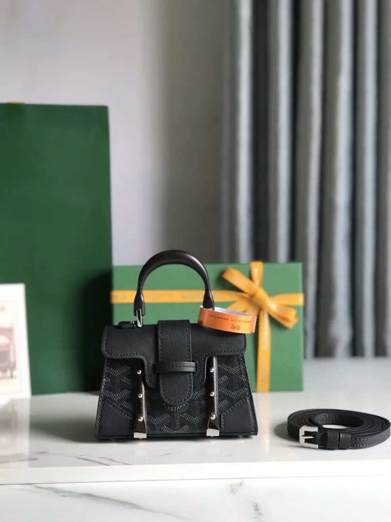 Goyard Black Mini Top Handle Bag